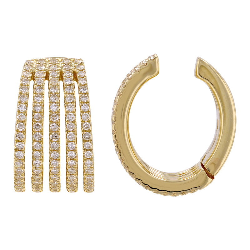14Kt Five Prong Diamond Ear Cuff VaskiaJewelry