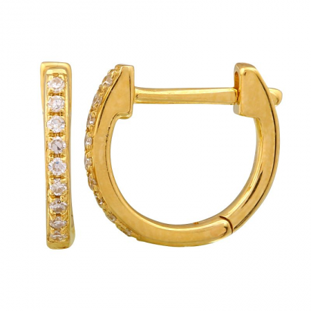14Kt Diamond Huggie Piercing 9mm/0.35in