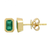 14Kt Emerald Cut Emerald Earrings