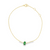 14Kt Emerald Cut Emerald Bracelet (Adjustable Length)