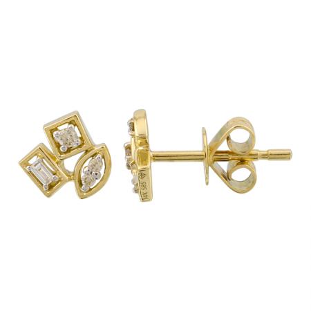 diamond stud earrings in 14k gold product photo