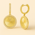 14K Diamond Fluted Disc Drop Huggie Earrings – 0.26 Carats