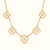 14Kt Yellow Gold Clover Necklace with Mother of Pearl and Diamond Accents – adjustable chain fine jewelry