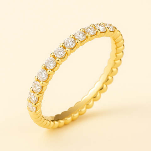 studio image of diamond jewelry in 14k gold