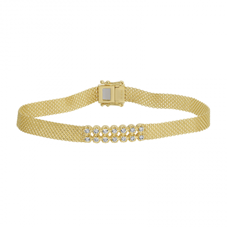 14Kt Diamond Mesh Bracelet