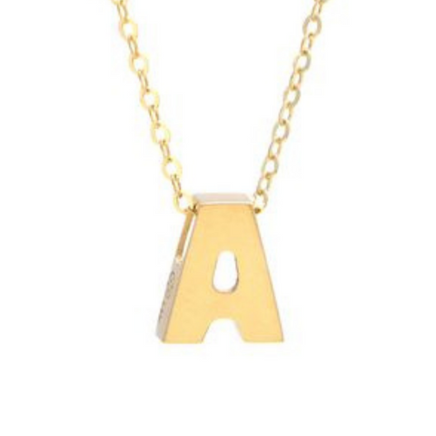 14Kt Initial "A" Necklace (Adjustable)