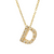 14Kt Diamond Initial "D" Necklace (Ajustable Length)