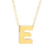 14Kt Initial "E" Necklace (Adjustable Length)
