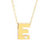 14Kt Single Diamond Initial "E" Necklace (Adjustable Length)