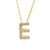 14Kt Diamond Initial "E" Necklace (Adjustable Length)