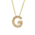 14Kt Diamond Initial "G" Necklace (Adjustable Length)