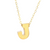 14Kt Initial "J" Necklace (Adjustable Length)