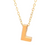 14Kt Initial "L" Necklace (Adjustable Length)