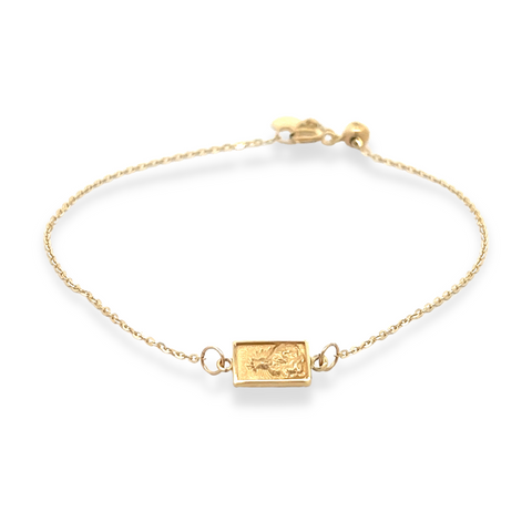 Small Squared Scapulary Bracelet in 14K Gold