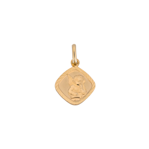 14Kt Small Cherub Medal