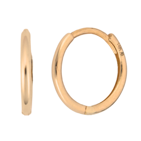 14Kt Thin Small Huggie Earrings (Single)