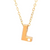 14Kt Single Diamond Initial "L" Necklace (Adjustable Length)