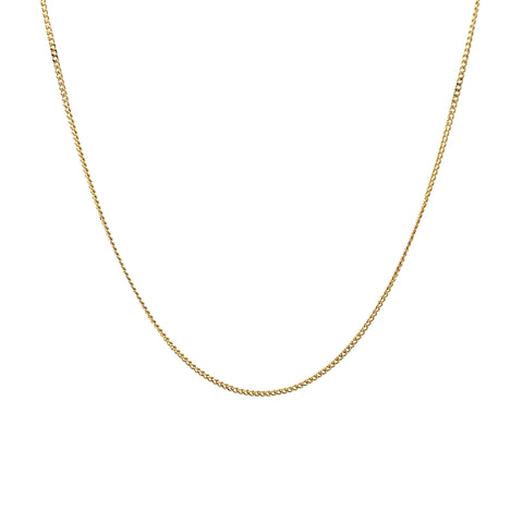 18Kt Curb Link Chain 40cm/16in