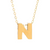 14Kt Initial "N" Necklace (Adjustable Length)