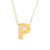 14Kt Initial "P" Necklace (Adjustable Length)