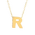 14Kt Initial "R" Necklace (Adjustable Length)