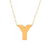 14Kt Initial "Y" Necklace (Adjustable Length)
