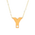 14Kt Single Diamond Initial "Y" Necklace (Adjustable Length)