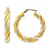 18Kt Two-Tone Twisted Hoops