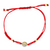 14Kt Two Tone St. Benedict Medal on Red String Bracelet (Adjustable Length)
