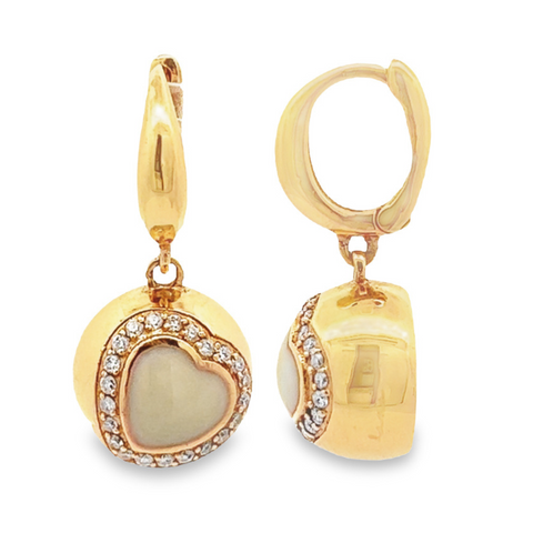 Bubble Heart Diamond Earrings