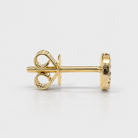 Mini Diamond Disc Pavé Piercing in 14K Gold - 5 mm