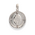 18Kt Cubic Zirconia Bezeled Miraculous Medal 17mm/0.67in