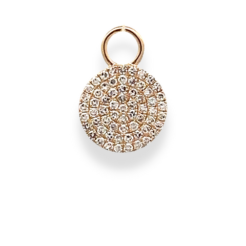14Kt Diamond Disc Charm