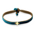 9Kt Mini Cross Blue Elastic Velvet Fabric Bracelet