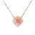 18Kt Diamond Center Pink Mother of Pearl Necklace (Adjustable Length)
