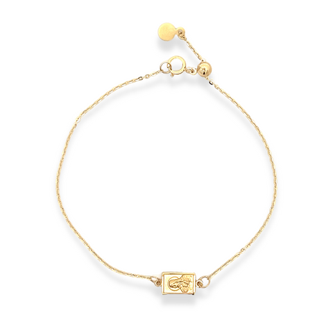 Small Squared Scapulary Bracelet in 14K Gold