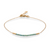 18Kt Turquoise Diamond Cut Beads Bracelet (Adjustable Length)