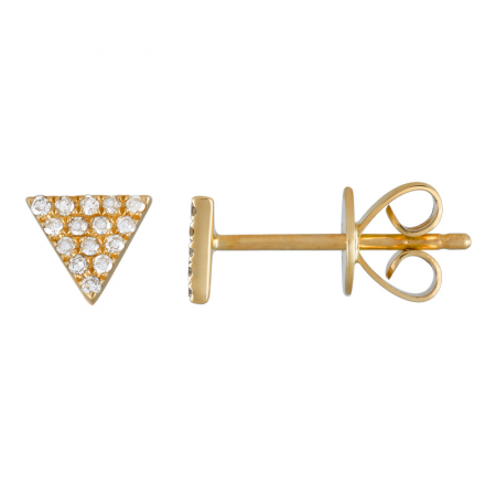 14Kt Diamond Triangle Piercing