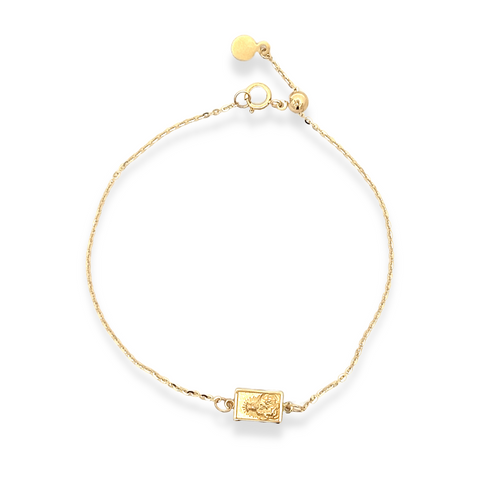 Small Squared Scapulary Bracelet in 14K Gold