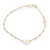 14Kt Oval Miraculous Medal & Cross Mini Beads Rosary Bracelet