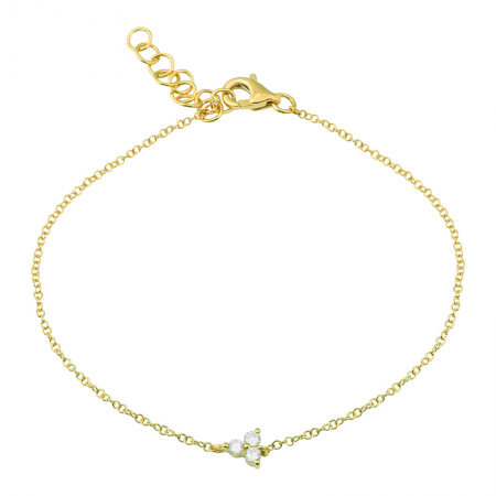 14Kt Diamond Trio Bracelet (Adjustable)