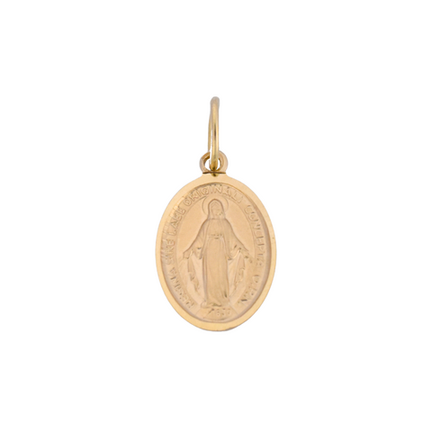 18Kt Miraculous Oval Medal