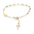 14Kt TriTone Diamond Cut Rosary Bracelet (Adjustable Length)