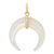 14Kt Diamond & Crescent Mother of Pearl Horn Pendant