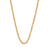 Close-up of 18K gold anchor fancy link chain necklace with polished interlocking links.