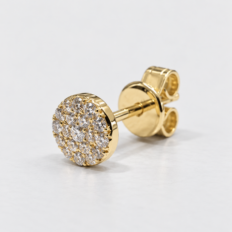 Mini Diamond Disc Pavé Piercing in 14K Gold - 5 mm