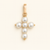 14Kt Mini Pearl Cross