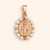 14Kt Small Pearl Bezeled Miraculous Medal 14mm/0.55in
