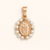 14Kt Small Pearl Bezeled Miraculous Medal 14mm/0.55in