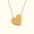 Polished Heart Necklace in 14K Gold